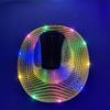 Four Color Led Light Up Western Cowboy Hat With Sequin Pattern For Party Cosplay Stage Performance