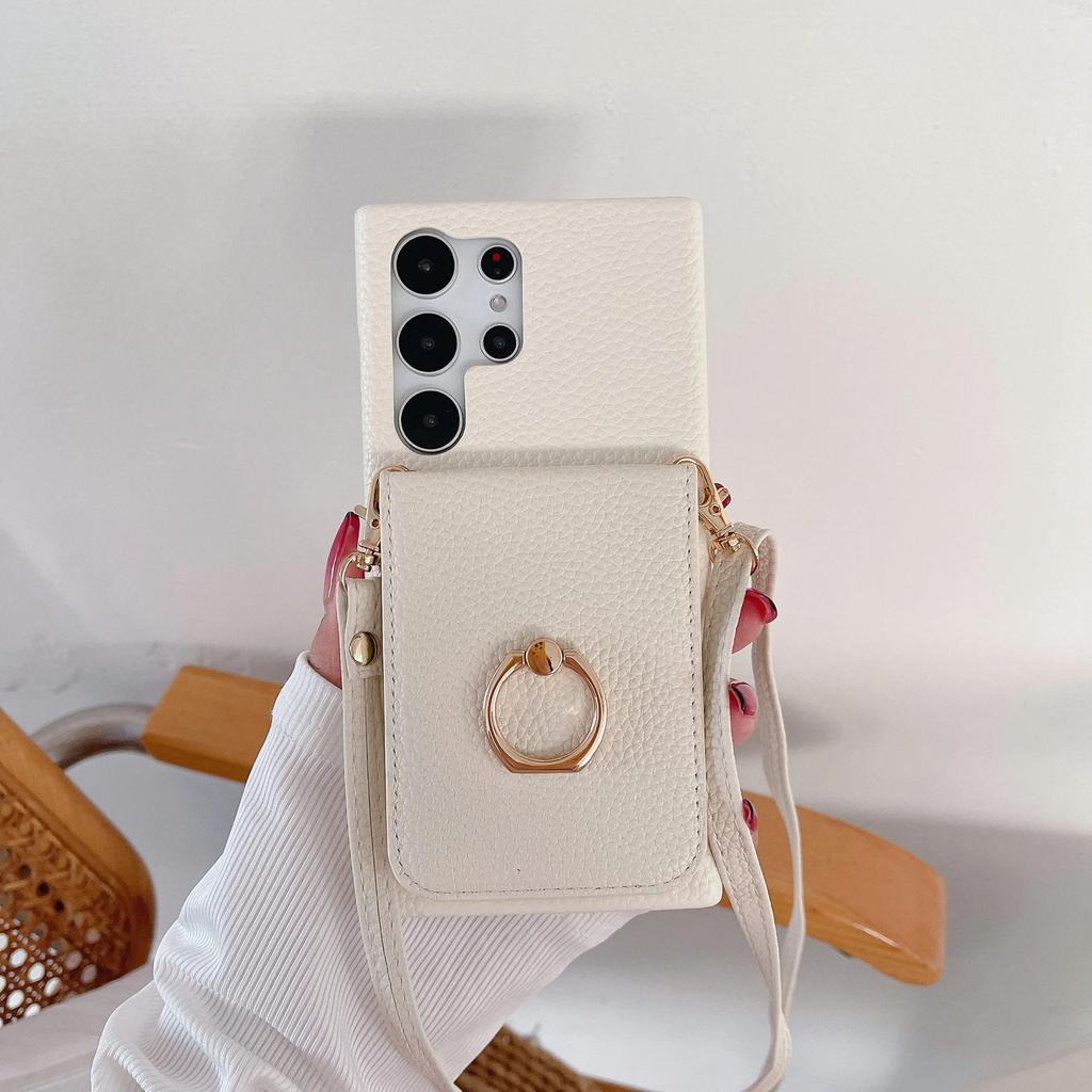 Ring Crossboby with Card Holder Phone Case for Samsung Galaxy S25 S24 S22 Ultra Plus S23 FEA25 A35 A55 A24 A34 A54 Back Cover