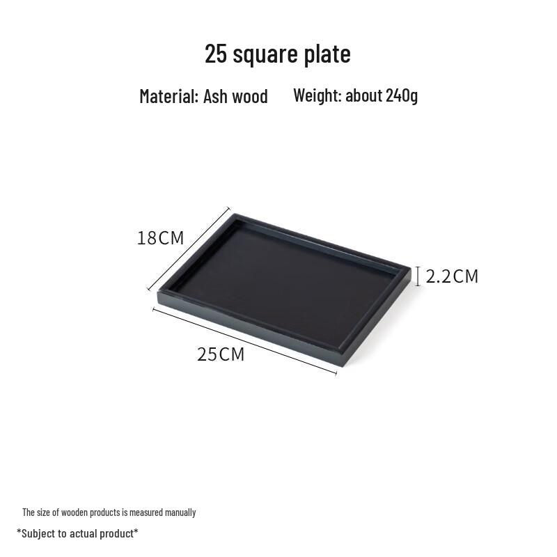 Rechteckiges Serviertablett aus Massivholz