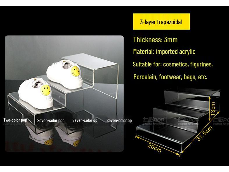 Transparent Acrylic Shoe Display Stand for Adults and Kids