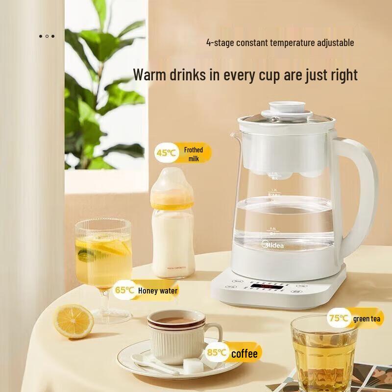 Midea 1.5L Smart Glass Health Kettle CN Plug (adapter Included)