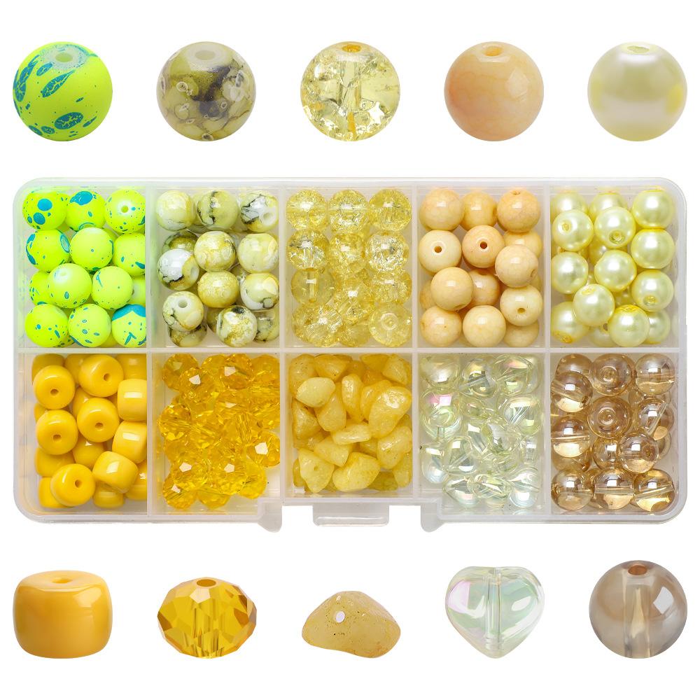 10 Grid/box Gravel Cracks Burst Beads, Glass Crystal Loose Beads, DIY Bracelet, Beaded Material