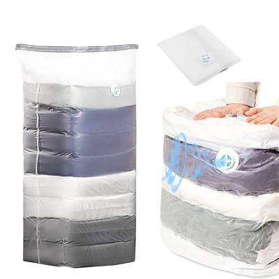 Vacuum Storage Bags, Reusable Vacuum Sealer Compression Space Saving Bag For Clothes, Mattress, Blanket, Duvets, Pillows, Comforters, Quilt, Travel