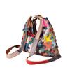 Fashion Women'S Bag Handmade Contrasting Color Leather Block Genuine Leather Women'S Bag Vegetable Basket Dual-Purpose Shoulder Bag Backpack