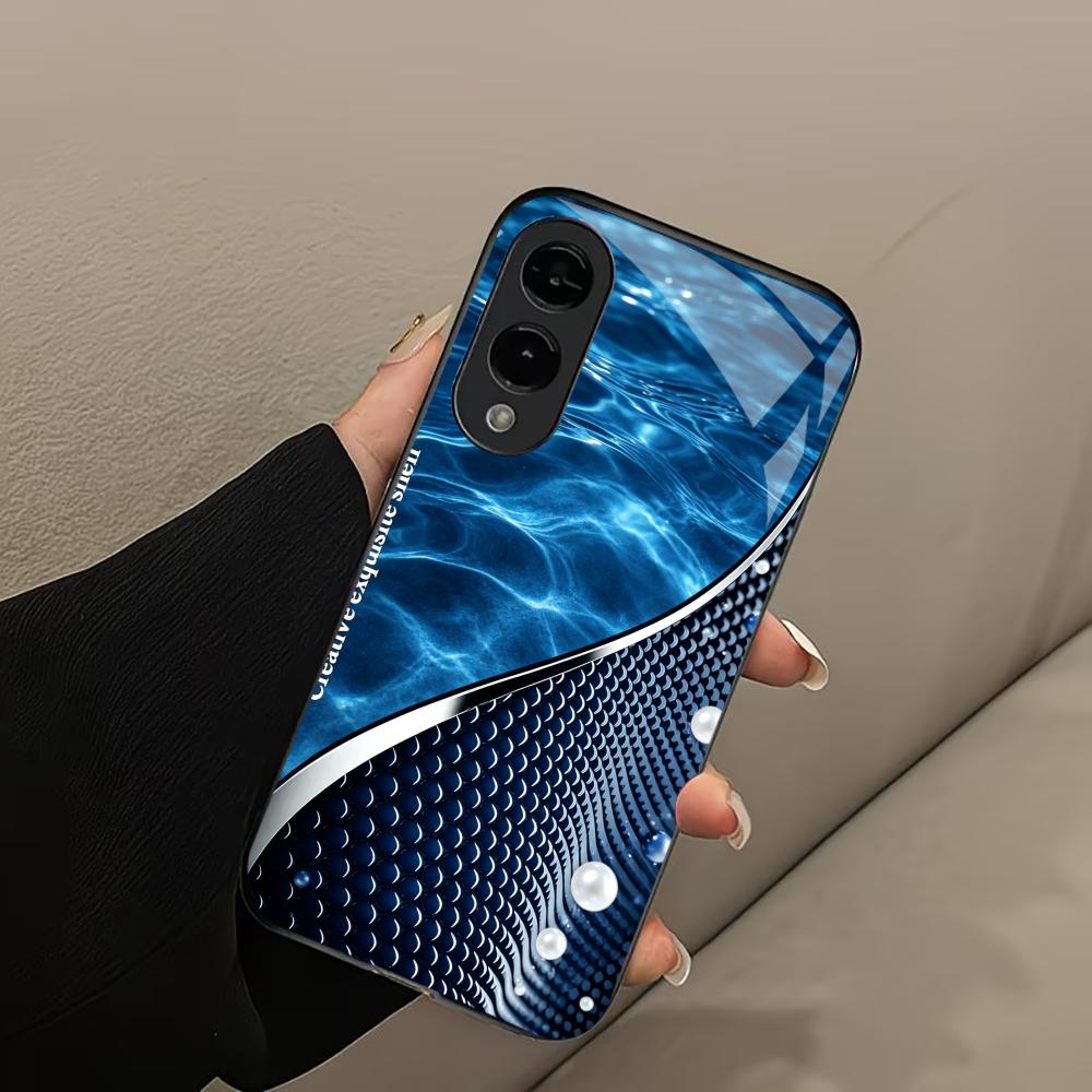 Sleek Blue Ocean Pearl s26 ultra case s25 ultra case phone case glass for Samsung Galaxy S26 S25 S24 S23 S22 FE Ultra Plus