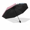 Winnie and Friends Themed Travel Umbrella-8 Ribs Automatic Opening and Closing, Portable Folding Design, Compact and Stylish Umbrella Suitab