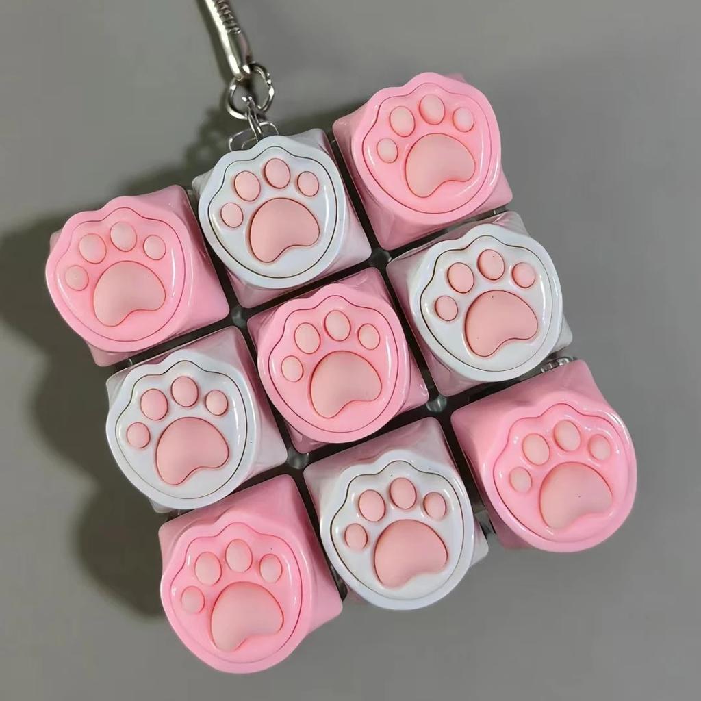 1/4/5/9 Tasten Tastatur Fidget Clicker Mechanische Tastatur Fidget Schlüsselanhänger Für Geschenke Um Die Langeweile Zu Vertreiben (Ohne LED-Licht)