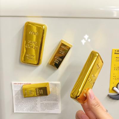 Gold Bar Refrigerator Magnet Personality Creative Creation Interesting  New Beer Bottle Opener Opener Refrigerator Magnet