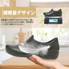 JSWEI Women's Lightweight Kitchen Work Shoes, Chef Shoes, Sandals, Waterproof, Oil-Resistant, Slip-Resistant, Lightweight (Black, Size 24cm)