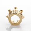 10 Pcs/lot Micro Inlaid Crown Spacer Charms Zircon Accessories Bracelet Hand Chain Necklace DIY Beads for Jewelry Making