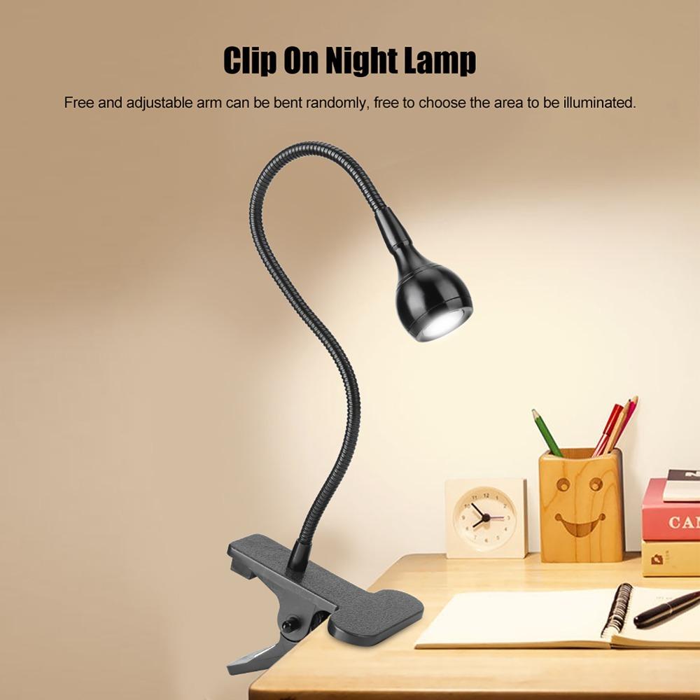 With Clip Mini Desk Night Lamp USB Powered LED Clip On Light USB LED Table Light Crafting