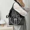 Large Capacity Women's Embroidered Foldable Tote & Crossbody Nylon Handbag