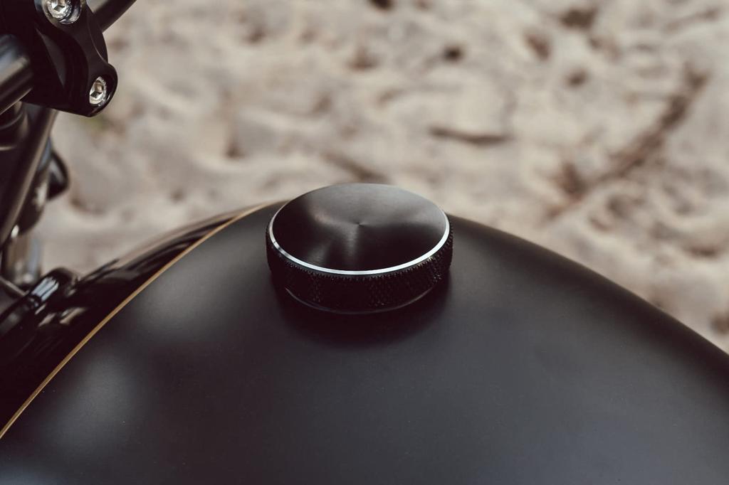 Motone Tank Cap T100 T120 Street Twin Street Scrambler Harley Sportster Dyna Iron Aluminum Black NXS006