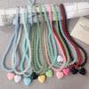 Modische bunte Perlen Herz Anhänger Halskette für Frauen Mädchen Kontrastfarbe Choker Ästhetischer Schmuck Hals Accessoires