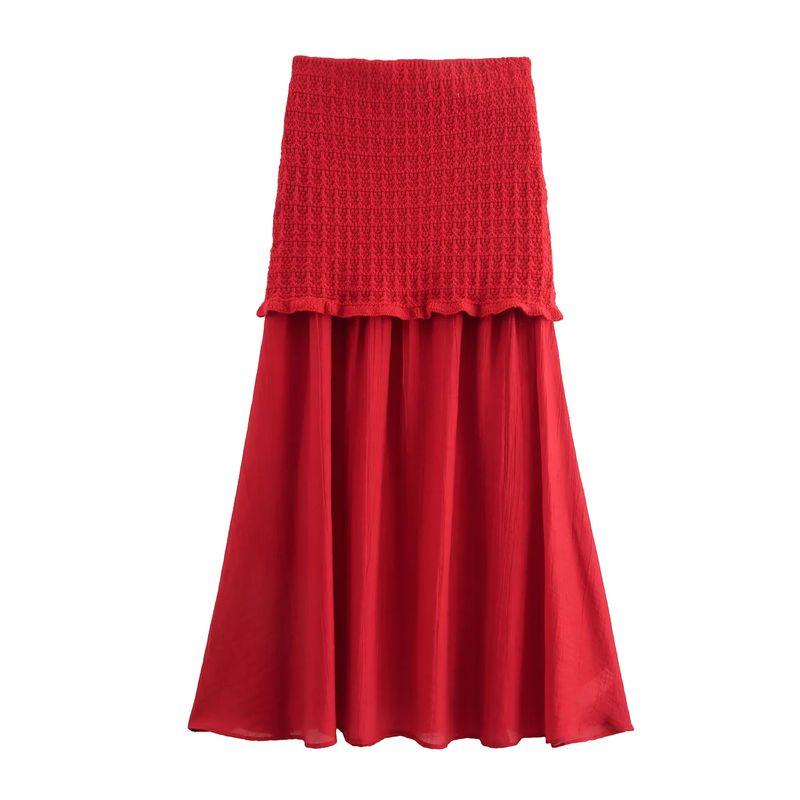 Laminated Decoration Knitting Outwear 4192041 Tube Top Tops 4192043 Patchwork Knitted Dress 4192042