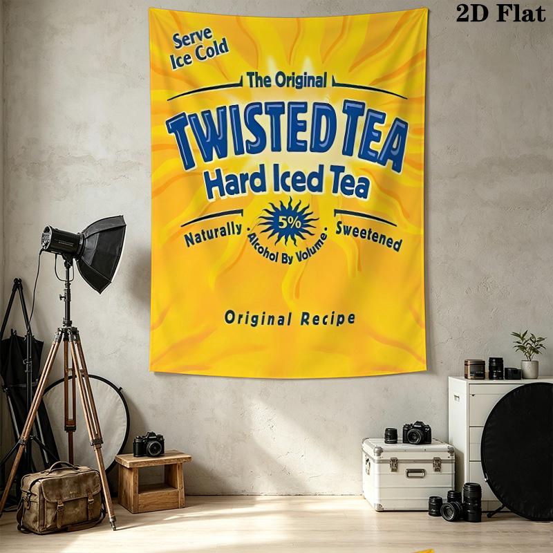 Tea Wall Tapestry Aesthetic Wall Hanging Printed Fabric Blanket Decorative Tapestries For Bedroom Living Room Home Decor