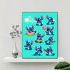 Colorful Stitch Friends 5D Round Diamond Painting Kit Diamond Embroidery Painting Rhinestones Mosaic Frameless Handwork Decoration Arts