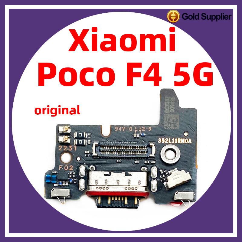 Original For xiaomi Poco F4 5G Dock Connector USB Charger Charging Port Flex Cable Board Replacement