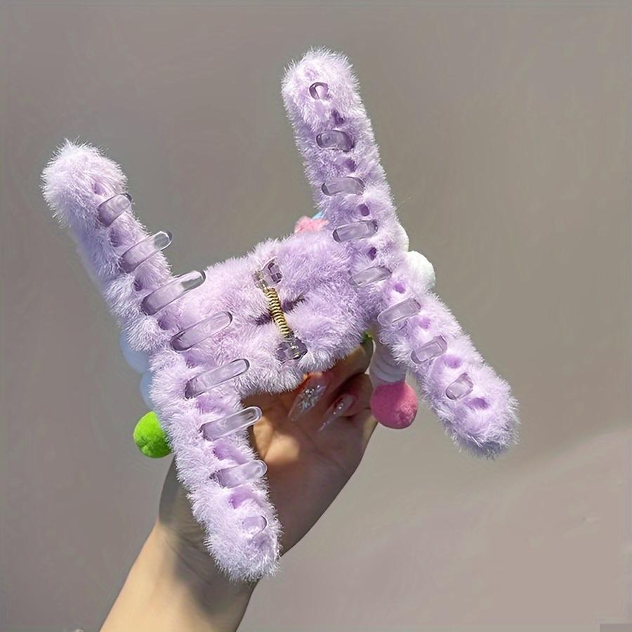 1pc Cute Plush Funny Hair Claw Clip Autumn And Winter Twist Stick Soft Cute Hair Claw Clip Headwear