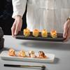 Multipurpose Ceramic Serving Dish Rectangular Plate For Sushi Appetizers Dessert Household Snacks Plate Easy To Clean