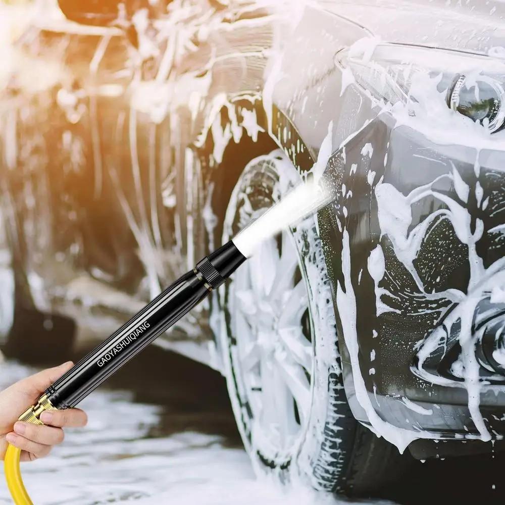 High Pressure Car Wash Spray Nozzle Vehicle Cleaning Watering Flushing Spray Gun with 5m Water Hose