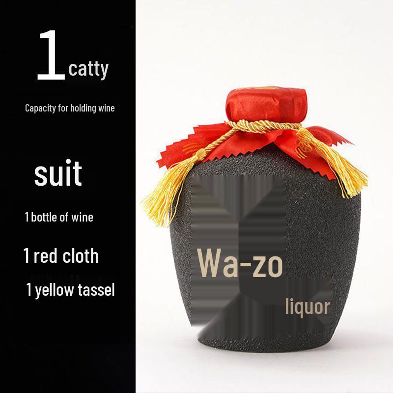 Sichuan Ceramic Wine Storage Jar - Sealed Baijiu Pot with Lid, Earthenware, Five Jin Capacity