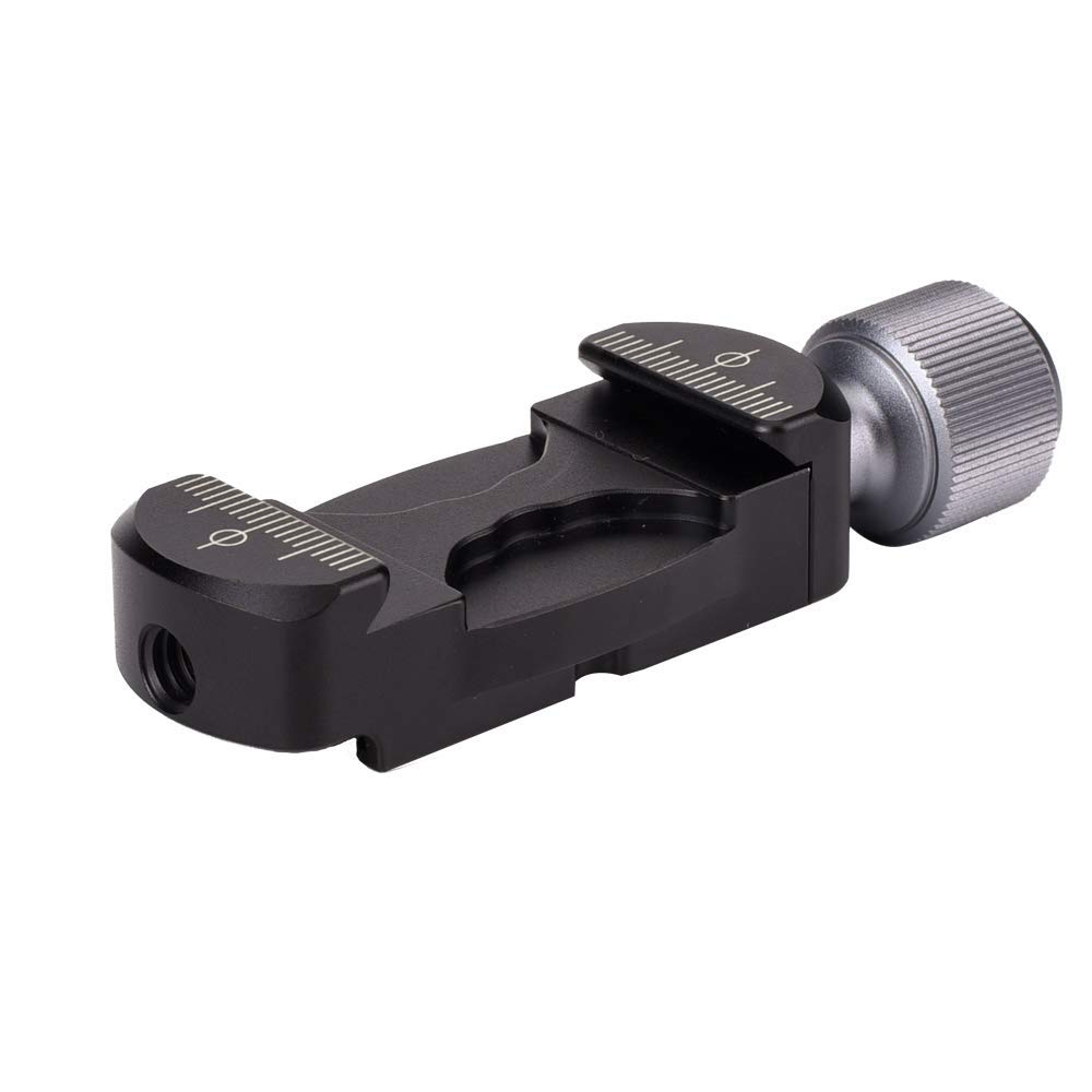 Universal Aluminum Hot Shoe Mount Adapter and for Professional Camera Arca-Swiss Clamp, 1/4" Screw, Quick-release L-plate L-brackets