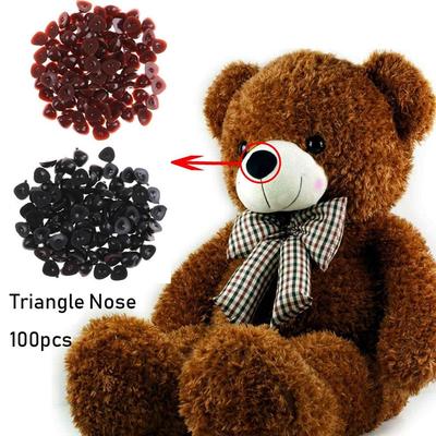 100pcs Craft Bear Buttons Toys Triangle Nose Doll Noses Dolls Accessories Safety Parts