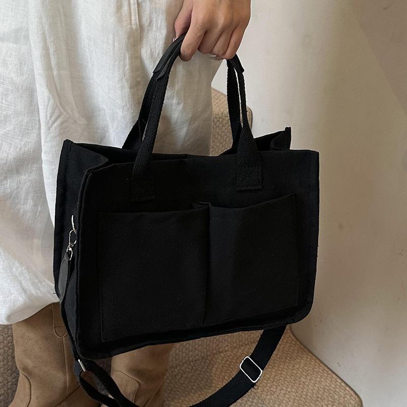 

Большая вместительная сумка для поездок на работу, новая холщовая сумка Niche, женская сумка в стиле ретро на одно плечо, простая сумка через плечо