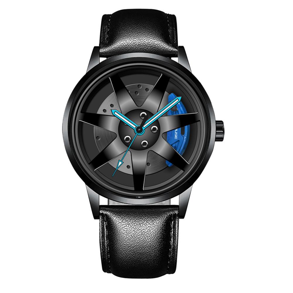Boruse Wheel Caliper Watch Fashion Men'S Watch Women'S Steel Belt Waterproof Quartz Movement