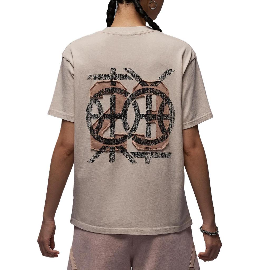 Jordan Sport Dongdan Dri-FIT Quick-Drying Soft Comfortable Short Sleeve Drop Shoulder T-Shirt Women T-Shirts Oatmeal HV1273140