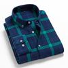 Camisas casuales de franela de algodón para hombres Diseño a cuadros Camisas a cuadros de hombre suaves y cálidas de manga larga para primavera Otoño Invierno Cuello con botones con bolsillo delantero