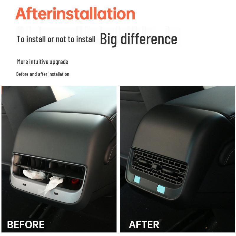 Tesla Model Y/3 Rear Air Vent Protector Anti-Kick Cover Interior Accessory