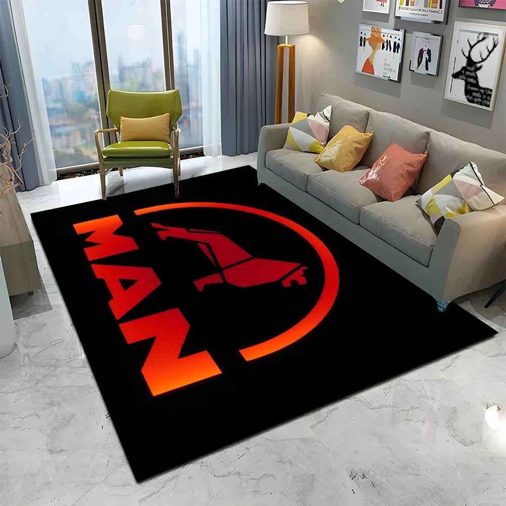 3D Printing Man Truck Logo Series HD Carpet Rug for Home Living Room Bedroom Sofa Doormat Decor,kids Area Rug Non-slip Floor Mat