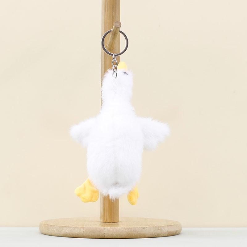 

Plush Keychain Soft Goose Pendant Compact Size Travel Bag Ornament Gift Doll