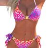 2026 European and American Split Leopard Print Bikini Print Fashionable Sexy Backless Swimsuit Suit Women