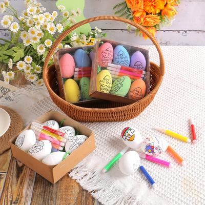 1 Set Osterei-Malset, kreatives Cartoon-Osterei-Färbe-Bastelset, DIY-Bastelset für Kinder