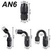30FT/9M AN6 AN8 Stainless Braided Nylon CPE Oil Fuel Fittings Hose End 0+45+90 Degree Oil Adaptor Kit Black Oil Fuel Hose Line