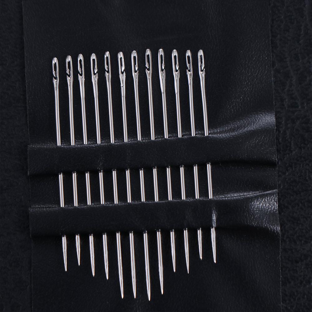 

12Pcs Stainless Steel Blind Needle Side Hole Threading Needles Sewing Needles Household 12Pcs