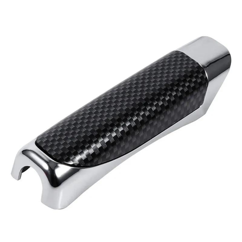 Universal Car Hand Brake Cover Carbon Fiber Wood Color Protector Handbrake Grips Interior Decor 3 Styles