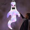 Festival Party Supplies 47 Inch Halloween Hanging Ghost Windsock with LED Lights, Luminous Flying Ghosts Knitted Fabric Flag Wind Socks for