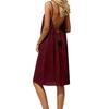 2026 European & American Ice Silk Pleated Drawstring Backless Camisole Mini Skirt Beach Dress for Women