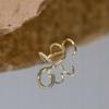 Fraise S925 Ear Cuff With Cubic Zirconia, 14K Plated