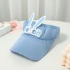 Children'S Knitted Empty Top Hat Summer Sun Hat Cute Rabbit Ears Letter Wings Cool Hat Parent-Child Show Ponytail