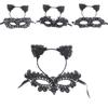 Halloween Sexy Schwarzes Spitzen Stirnband Maske Mit Handgefertigtem Handwerk Für Kostümpartys