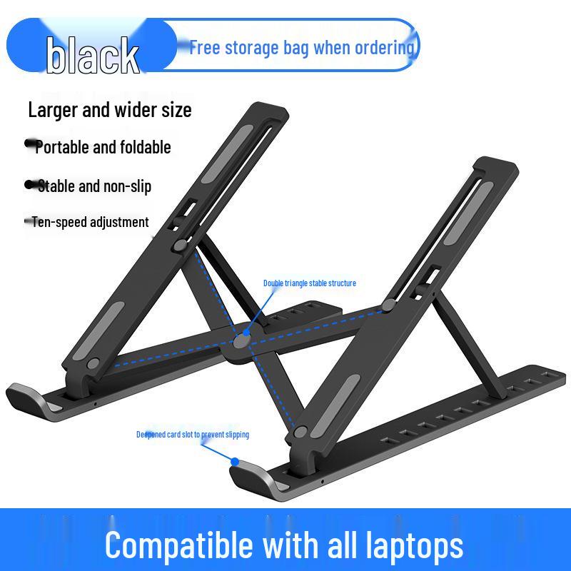 N3 Aluminum Laptop Stand - Double Layer Adjustable Folding Desk