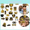 Premium 2024 New Year Party Photo Props 25 Cards 25 Bamboo Sticks Adhesive Included