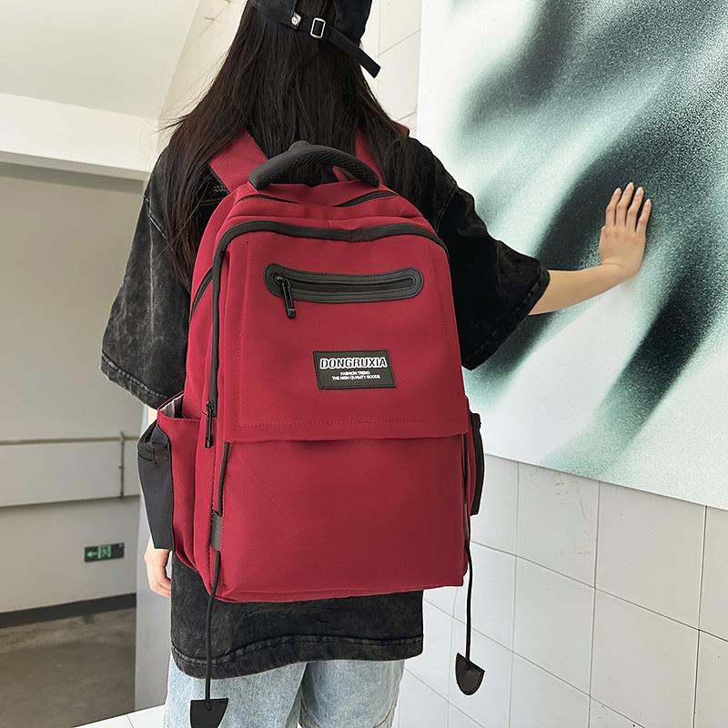 Fashion Labeling Large Capacity College Style Junior High School High School Student School Bag Leisure Computer Bag Backpack Female