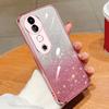 KEYSION Luxury Plating Glitter Phone Case for VIVO V40 Pro 5G Transparent Soft TPU Shockproof Back Cover for VIVO V40 5G