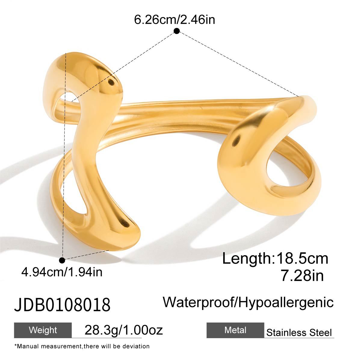 

18K gold, light luxury high-end line double-layer wave bracelet bracelet jewelry.